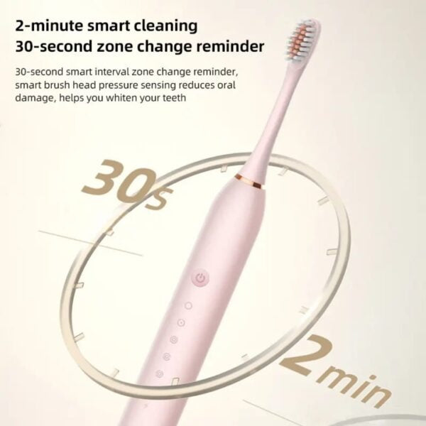 Electric ToothbrushElectric Toothbrush – Rechargeable Sonic Cleaning Toothbrush with Soft Bristles, Deep Clean